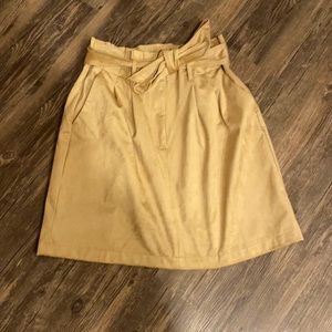 Velvet tan skirt